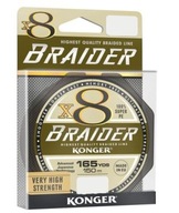 Konger pletená šnúra 8X Braider Dark Brown 150m 0,10 Konger pletená šnúra 8X Braider Dark Brown 150m 0,10