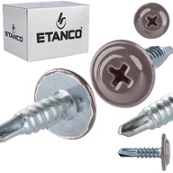 Samorezné skrutky s podložkou 4,2x 16 mm RAL 9007 250 ks Etanco GM-B Samorezné skrutky s podložkou 4,2x 16 mm RAL 9007 250 ks Etanco GM-B