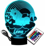 3D LED LAMPA S JEDNOROŽCOM DIAĽKOVÝM OVLÁDANÍM S MENOM DIEŤAŤA 3D LED LAMPA S JEDNOROŽCOM DIAĽKOVÝM OVLÁDANÍM S MENOM DIEŤAŤA