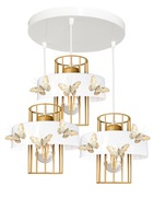 KRÁSNE závesné svietidlo BUTTERFLY PRESTIGE GOLD s 3 nastaviteľnými tienidlami a LED osvetlením KRÁSNE závesné svietidlo BUTTERFLY PRESTIGE GOLD s 3 nastaviteľnými tienidlami a LED osvetlením