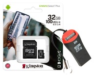 MicroSD karta Kingston 32 GB CLASS 10 + M2 READER
