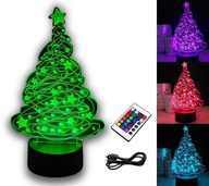 DEKORÁCIA VIANOČNÉHO STROMČEKA 3D LED RGB FARBY DIAĽKOVÉ DEKORÁCIA VIANOČNÉHO STROMČEKA 3D LED RGB FARBY DIAĽKOVÉ