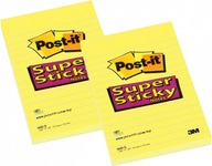 Lepiace papieriky Post-it lemované žltými 2x