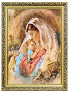 Matka Božia dojčiaca maľovaný obraz Zlatý rám 60x80 Matka Božia dojčiaca maľovaný obraz Zlatý rám 60x80