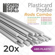 Green Stuff World ABS Plasticard - Profil - 20x RODs Variety Pack Green Stuff World ABS Plasticard - Profil - 20x RODs Variety Pack