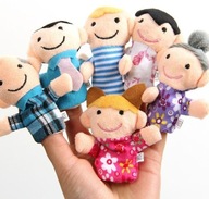 Plyšové bábky Mascot fingerlings family 6 ks