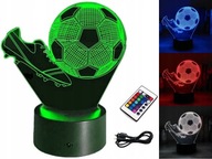 FUTBALOVÁ 3D LED NOČNÁ LAMPA, RGB FARBY + DIAĽKOVÉ OVLÁDANIE FUTBALOVÁ 3D LED NOČNÁ LAMPA, RGB FARBY + DIAĽKOVÉ OVLÁDANIE