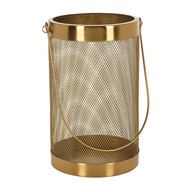 Zlatý lampáš, ozdobný kovový lampáš, 25,5 cm