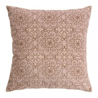 Obliečka na vankúš 45x45, púdrovo béžové zamatové rozety Obliečka na vankúš 45x45, púdrovo béžové zamatové rozety