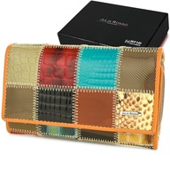 Dámska kožená patchwork peňaženka SKIN veľká RFiD Dámska kožená patchwork peňaženka SKIN veľká RFiD