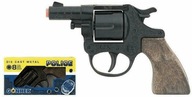Malý kovový policajný revolver s 8 nábojmi