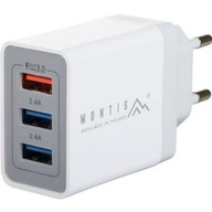 RÝCHLA SIEŤOVÁ NABÍJAČKA 3xUSB QC 3.0 30W VÝKONNÁ RÝCHLA SIEŤOVÁ NABÍJAČKA 3xUSB QC 3.0 30W VÝKONNÁ