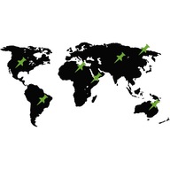 Nálepka na stenu mapa sveta 240 cm + fixky Nálepka na stenu mapa sveta 240 cm + fixky
