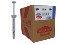 RÝCHLA INŠTALÁCIA ČEPY WKRĘT-MET SM 8X140 100 ks RÝCHLA INŠTALÁCIA ČEPY WKRĘT-MET SM 8X140 100 ks