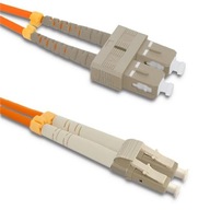 Qoltec SC/UPC - LC/UPC prepojovací kábel z optických vlákien | M