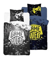 Obliečky 160x200 svietiaca bavlna v tme svieti game over pad pre chlapcov Obliečky 160x200 svietiaca bavlna v tme svieti game over pad pre chlapcov