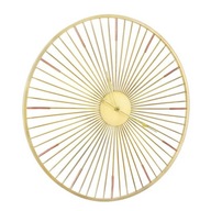 Nástenné hodiny, závesné kovové, zlaté, módne, 60 cm Nástenné hodiny, závesné kovové, zlaté, módne, 60 cm