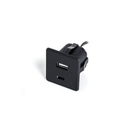 USB nábytková nabíjačka na nábytok, rýchlonabíjacia zásuvka A+C, ČIERNA USB nábytková nabíjačka na nábytok, rýchlonabíjacia zásuvka A+C, ČIERNA