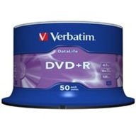 VERBATIM AZO DVD+R DISC 4,7 GB x16 50 ks tortový box