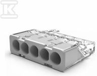 MINI X5 RÝCHLOKONEKTOR, DRÔT, 0,2-2,5MM2 MINI X5 RÝCHLOKONEKTOR, DRÔT, 0,2-2,5MM2