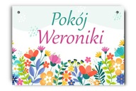 Kvetinová tabuľka na dvere A4 s menom dieťaťa Kvetinová tabuľka na dvere A4 s menom dieťaťa