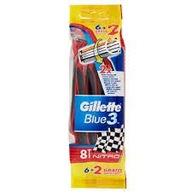 Gillette Blue3 NITRO 6+2 jednorazový holiaci strojček Gillette Blue3 NITRO 6+2 jednorazový holiaci strojček