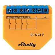 Shelly PLUS i4 DC WIFI ovládač/aktivátor scény, napätie 5-24V DC