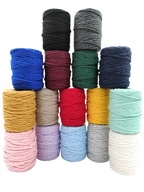 Sada bavlnených šnúr pre Macrame 16 farieb 5 mm Sada bavlnených šnúr pre Macrame 16 farieb 5 mm