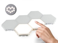 6 kusov Honeycomb Modular Lamps + napájací zdroj