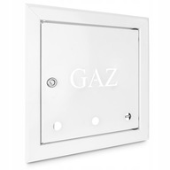 Plynové dvere GAZ biele 20x20 cm s kľúčom 24H