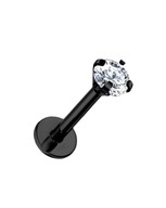 PIERCING Náušnica Black Labret so zirkónom Lobe Helix Titanium 1,2/8/3 PIERCING Náušnica Black Labret so zirkónom Lobe Helix Titanium 1,2/8/3