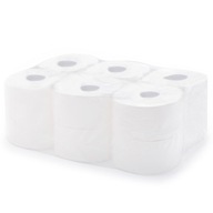 Jumbo biely celulózový toaletný papier 12 kusov Jumbo biely celulózový toaletný papier 12 kusov