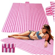 Plážová podložka, plážová pikniková deka, 200x200cm, ružová