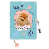 Plyšový denník FLUFFY DOG s visiacim zámkom Plyšový denník FLUFFY DOG s visiacim zámkom