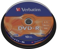 Disky Verbatim DVD-R 10 ks 4,7 GB