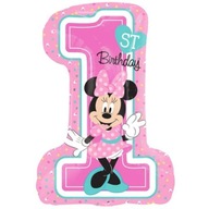 Fóliový balónik MINNIE MOUSE číslo 1 VÝROČIE narodeniny Fóliový balónik MINNIE MOUSE číslo 1 VÝROČIE narodeniny