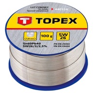Cínová spájka 60% Sn, drôt 1,0 mm, 100 g TOPEX 44E514
