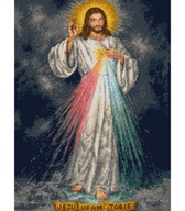 KRÍŽOVÉ VYŠÍVACIE PLÁTNO 53x39 JESUS - 9013 so závitom KRÍŽOVÉ VYŠÍVACIE PLÁTNO 53x39 JESUS - 9013 so závitom