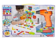 KREATÍVNE BLOKY PUZZLE BLOKY SKRUTKOVAČ SKRUTKY 261 PRVKOV. DARČEKOVÁ SADA KREATÍVNE BLOKY PUZZLE BLOKY SKRUTKOVAČ SKRUTKY 261 PRVKOV. DARČEKOVÁ SADA