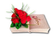 Dekoračná kniha s kvetmi Náhrobná dekorácia DEKOR