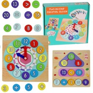DREVENÉ HODINY, ABABUS, 2 V 1, DOSKA MONTESSORI DREVENÉ HODINY, ABABUS, 2 V 1, DOSKA MONTESSORI
