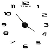 VEĽKÉ NÁSTENNÉ HODINY NALEPENÉ NA STENE 3D SILENT 80-120cm VEĽKÉ NÁSTENNÉ HODINY NALEPENÉ NA STENE 3D SILENT 80-120cm