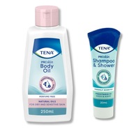 TENA BODY OIL telový olivový olej upokojuje a zjemňuje 250 ml Šampón sprchový gél 20 ml TENA BODY OIL telový olivový olej upokojuje a zjemňuje 250 ml Šampón sprchový gél 20 ml
