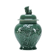 Keramická váza s porcelánovou dózou na zázvor