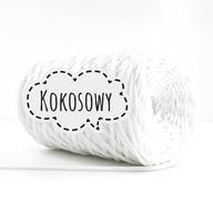 Plochý polyesterový šnúr 5 mm pimotka - kokos Plochý polyesterový šnúr 5 mm pimotka - kokos