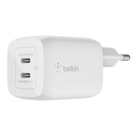 Duálna nástenná nabíjačka USB-C GaN s PPS 65W biela Duálna nástenná nabíjačka USB-C GaN s PPS 65W biela