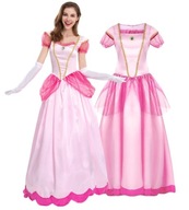 OUTFIT PRINCEZNÉ ŠATY BROSKYŇA MARIO COSPLAY KARNEVAL M / L 176 / 182 CM OUTFIT PRINCEZNÉ ŠATY BROSKYŇA MARIO COSPLAY KARNEVAL M / L 176 / 182 CM