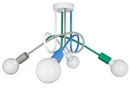 Lustrové závesné stropné svietidlo EDISON 4 viacfarebné svietidlá podkrovné lustre Lustrové závesné stropné svietidlo EDISON 4 viacfarebné svietidlá podkrovné lustre