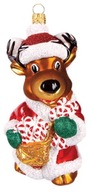 Ručne maľované sklenené čačky Santa Claus sob s darčekmi Ručne maľované sklenené čačky Santa Claus sob s darčekmi