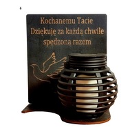 Sviečka, solárny lampáš + gravírovaný podstavec Sviečka, solárny lampáš + gravírovaný podstavec